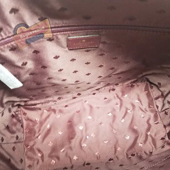 #bagsavenue Penny Greta Court Cherrywood Glitter Maroon Glitter Tote Kate Spade - Picture 2 of 14